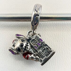 Disney Stitch Charm Bead Tower of Terror Silver Tone for European Bracelet